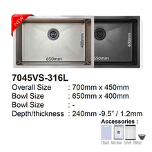 Load image into Gallery viewer, LEVANZO 316L Series Kitchen Sink
