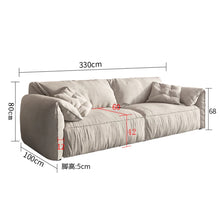 将图片加载到图库查看器，Eleanor Elephant Ear New Modern Linear Fabric Sofa
