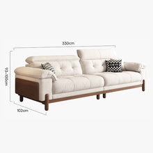 Load image into Gallery viewer, Owain Solid Wood and Adjustable Headrest Sofa
