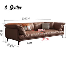 Muatkan imej ke dalam penonton Galeri, Adriano PU Leather Cushion Arm Sofa
