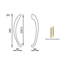 Muatkan imej ke dalam penonton Galeri, FRASCIO Solid Brass Pull Handle - 350-ARPA-IC
