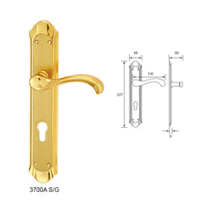 将图片加载到图库查看器，IRANZO Solid Brass Lever Handle On Plate 3733A 3700A
