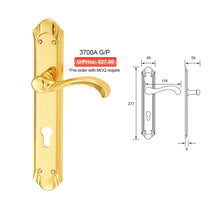 将图片加载到图库查看器，IRANZO Solid Brass Lever Handle On Plate 3733A 3700A
