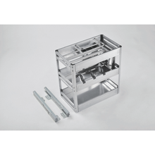 Muatkan imej ke dalam penonton Galeri, MIRAI Luxury 3 Tier Stainless Steel Multi-Function Pull Out Basket
