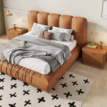 Load image into Gallery viewer, Nolan Saddle Leather Modern Wood Nightstand
