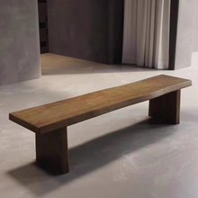 将图片加载到图库查看器，Shreya Solid Wood V Shape Leg Long Bench
