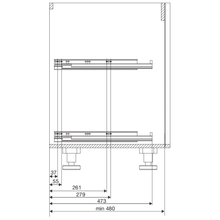 将图片加载到图库查看器，HAFELE Utensio Plus H2 Internal Pull-Out System

