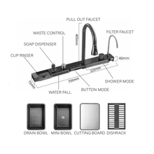 Muatkan imej ke dalam penonton Galeri, VULCANO SUS304 Stainless Steel Nano Handmade Kitchen Sink [Whale-1000]
