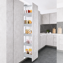 Muatkan imej ke dalam penonton Galeri, MIRAI Tall Unit Pull Out Basket With Anti - Slip Mat - White
