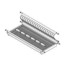 Muatkan imej ke dalam penonton Galeri, MIRAI Luxury Stainless Steel (304) L-Single Layer Dish Rack
