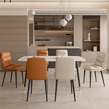 Muatkan imej ke dalam penonton Galeri, Macy PU Leather Cushion Modern Dining Chair
