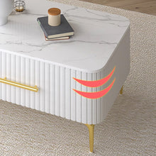 Muatkan imej ke dalam penonton Galeri, Emil Modern Slate Gold Leg Coffee Table
