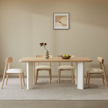 Load image into Gallery viewer, Hayden Solid Wood With Trendy Cream Leg Dining Table
