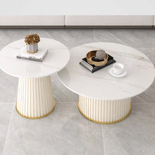 Muatkan imej ke dalam penonton Galeri, Gibson Pleated Round Coffee Table
