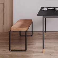 Muatkan imej ke dalam penonton Galeri, Lindsay Iron Leg Fabric Cushion Shoe Bench

