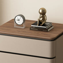Load image into Gallery viewer, Wolfe 3 Tier Storage Wooden Top Bedside Table
