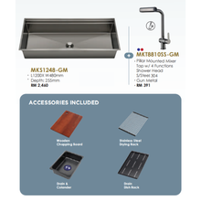 Muatkan imej ke dalam penonton Galeri, MOCHA Multifunctional Kitchen Sink

