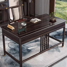 Muatkan imej ke dalam penonton Galeri, Gillespie Chinese Style Ebony Wood Study Work Desk
