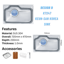 将图片加载到图库查看器，LEVANZO Keun-San Korea Sink
