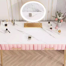 Muatkan imej ke dalam penonton Galeri, Marilyn Princess Style Gold Legs Dressing Table Set 0.6m to 1m
