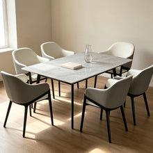 将图片加载到图库查看器，Hebert PU Leather Backrest Slope Dining Chair
