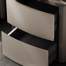 Load image into Gallery viewer, Kyan Slate Top 2 Drawers PU Bedside Table
