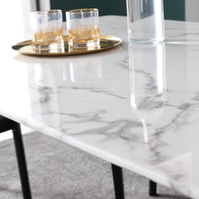 将图片加载到图库查看器，Torres Sintered Stone Slate Designer Slim Leg Dining Table 1.4m to 1.8m
