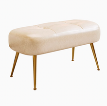 将图片加载到图库查看器，Milan Fashion Oil Wax Leather Bench
