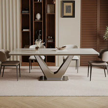 Load image into Gallery viewer, Lucas Modern Sintered Stone Top With V Shape Base Dining Table
