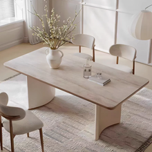 将图片加载到图库查看器，Rebekah Nordic French Rock Slab Dining Table
