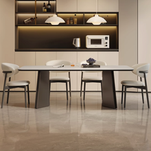 Muatkan imej ke dalam penonton Galeri, Erika V Shape Leg Sintered Stone Dining Table
