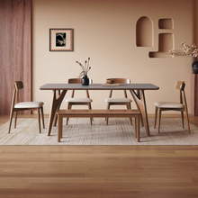 Muatkan imej ke dalam penonton Galeri, Kyron Solid Wood Sintered Slab Dining Table
