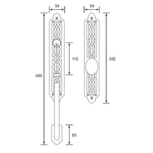 将图片加载到图库查看器，COBA American Mortise Handleset 40941
