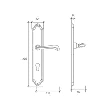 将图片加载到图库查看器，LIBRA Solid Brass Lever Handle on Plate 4214
