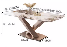 将图片加载到图库查看器，Preston Cross Legged Sintered Stone Ding Table Set
