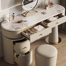 Muatkan imej ke dalam penonton Galeri, Peggy Luxury Designer Dressing Table Set With Side Cabinet 0.9m to 1.3m
