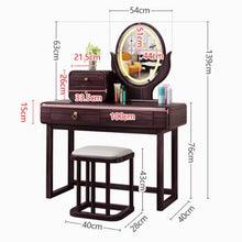 Muatkan imej ke dalam penonton Galeri, Hoover Solid Wood Dressing Table Set 0.8m to 1m
