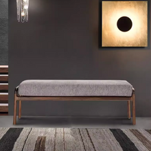 Load image into Gallery viewer, Zaid Luxury Wood Fabric Long Bench
