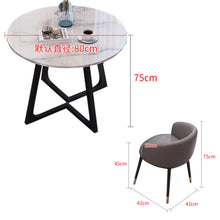 Muatkan imej ke dalam penonton Galeri, Mahoney Marble Design Round Discussion Table Set
