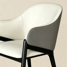 将图片加载到图库查看器，Hebert PU Leather Backrest Slope Dining Chair
