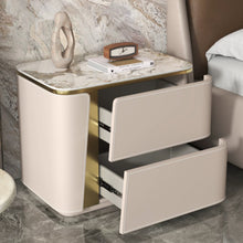 Muatkan imej ke dalam penonton Galeri, Barrera Light Luxury Sintered Stone Top Bedside Table
