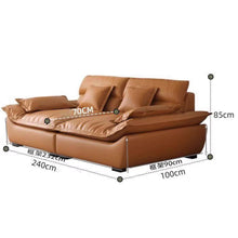 Muatkan imej ke dalam penonton Galeri, Fletcher Oil Wax Leather Italian Boat Design Sofa
