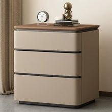 Load image into Gallery viewer, Wolfe 3 Tier Storage Wooden Top Bedside Table
