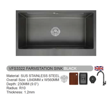 Load image into Gallery viewer, VULCANO SUS304 Stainless Steel Farmstation Sink
