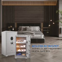 Muatkan imej ke dalam penonton Galeri, AegLoc Anti Bulgary Fingerprint Digital Safe Box AEG-DSB-N1160 Grey
