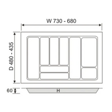 将图片加载到图库查看器，MIRAI ABS Cutlery Tray 800C
