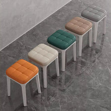 将图片加载到图库查看器，Ellena PU Leather Cushion Stackable Stool
