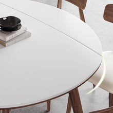 Muatkan imej ke dalam penonton Galeri, Hart Extendable Round Rectangle Sintered Stone Dining Table 1.2m to 1.5m
