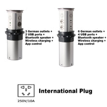 Muatkan imej ke dalam penonton Galeri, Smart Pop-Up Desk Socket – Waterproof 16A EU Outlet with Electric Lift
