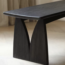 Load image into Gallery viewer, Zaid Luxury Wood Fabric Long Bench
